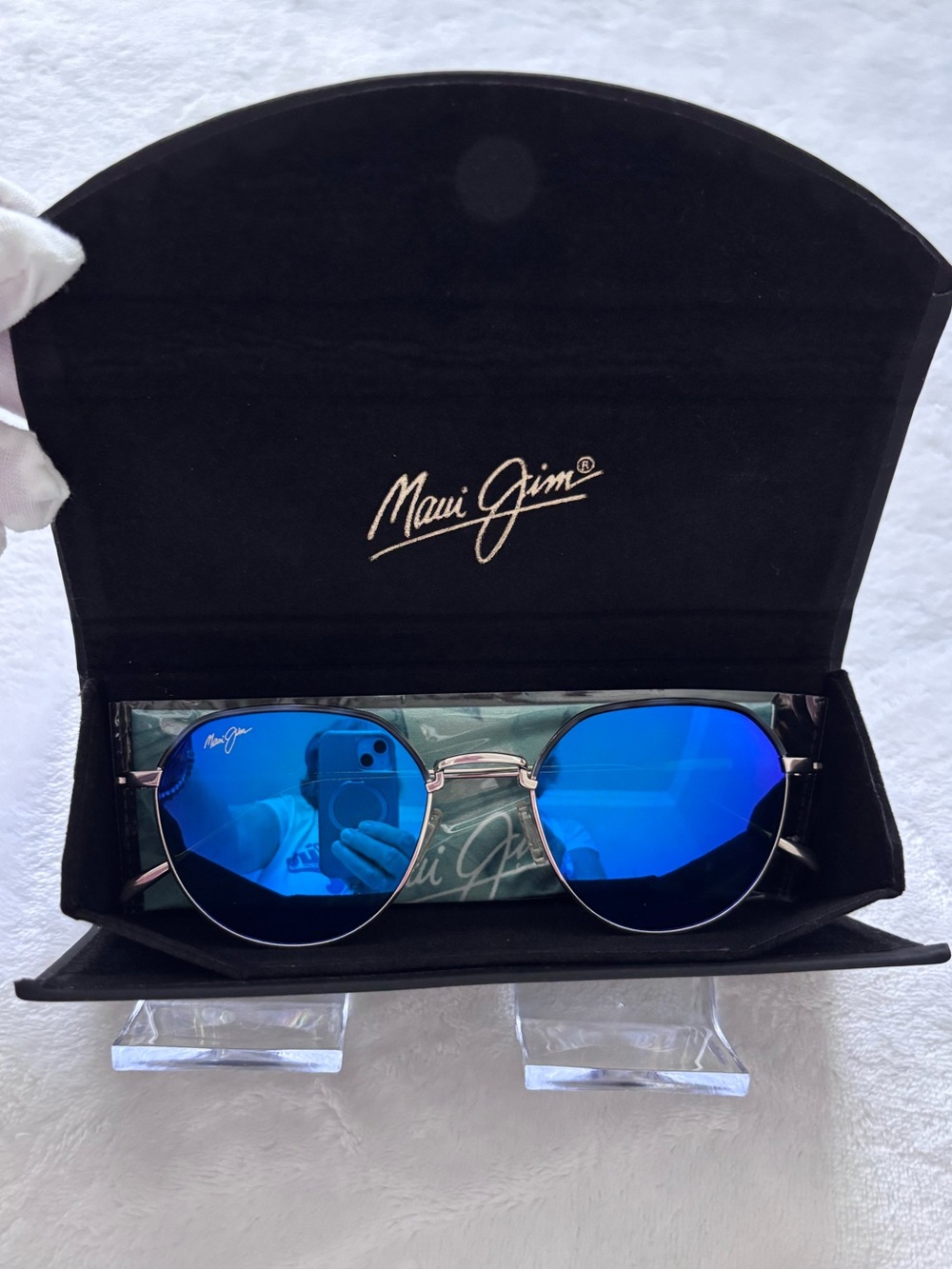 MAUI JIM Island Eyes Unisex Titanium Polarized Sunglasses & Case MJ859-17--NEW